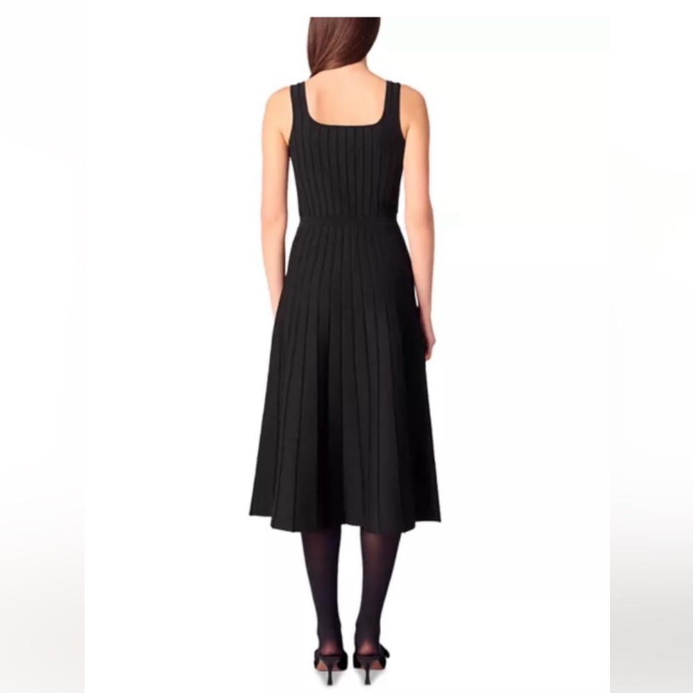 Sandro NWT Pleated Knit A-Line Midi Dress - Picture 3 of 7